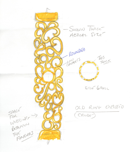 Gold Bracelet Sketch